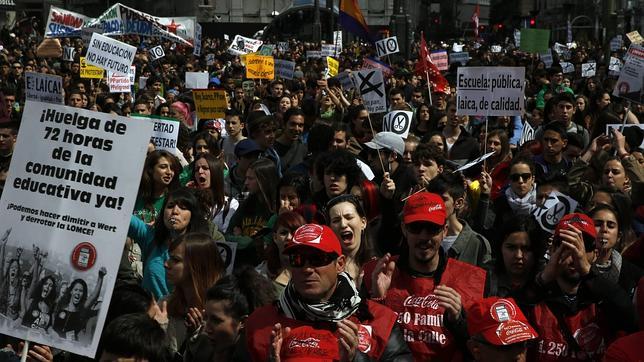 Trabajadores de Coca-Cola de Fuenlabrada celebran una nueva marcha hasta la Puerta del Sol