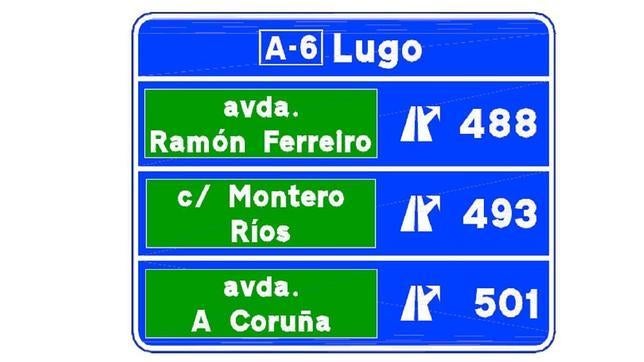 Nuevo cartel de información de salidas que se instalarán en las variantes de población