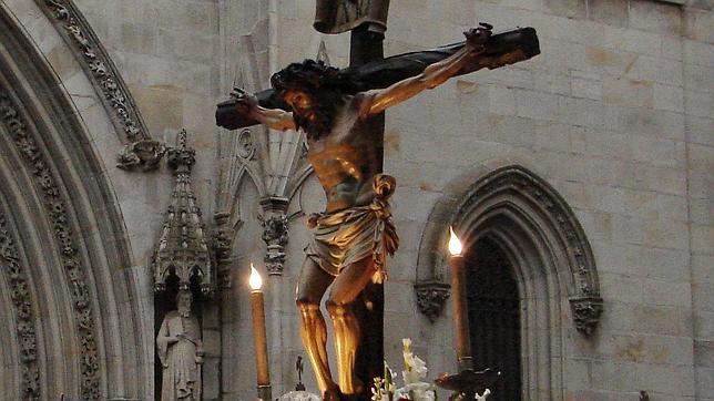Imagen de El Cristo de la Vera Cruz, atribuida a Juan de Mesa, recorre Bilbao