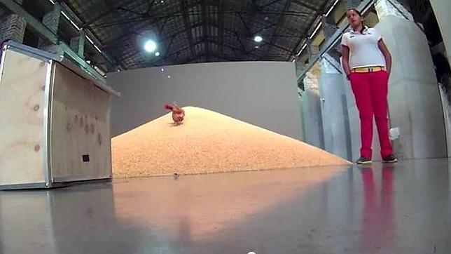 Una gallina se come una obra del Museo de Arte Moderno de Medellín