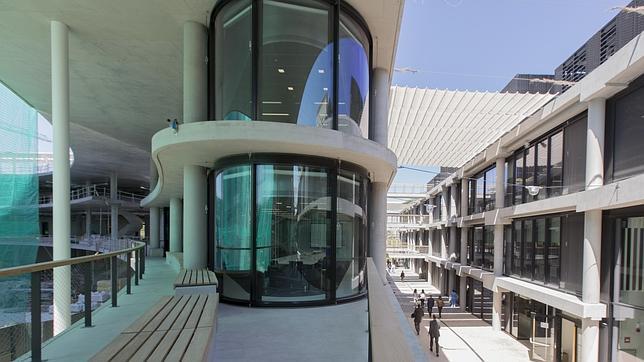 Detalle de una de las salas de reuniones de la Ciudad del BBVA