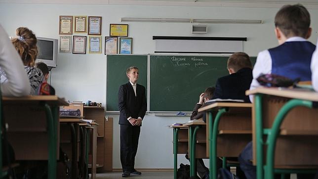 En las escuelas de Crimea ahora se enseña en ruso, como en esta de Simferopol, que antes de la anexión lo hacía en ucraniano