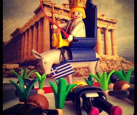 Un ejército de Playmobil para destruir a Merkel