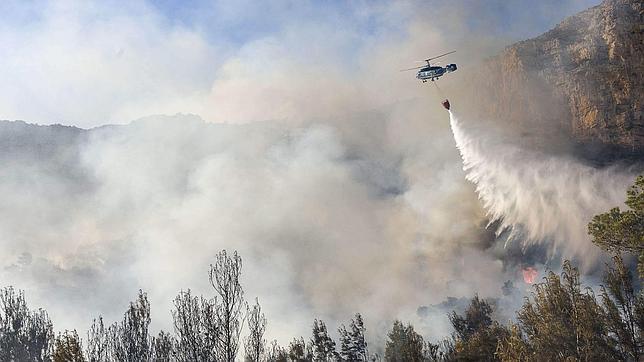 Riesgo máximo de incendios forestales en Castellón y Alicante