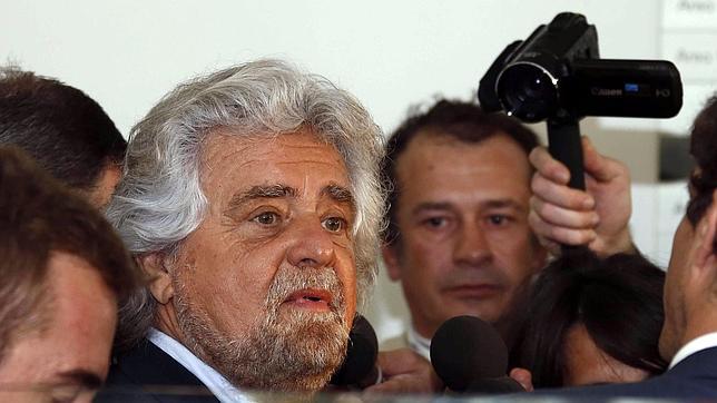 Beppe Grillo durante un acto en Siena el pasado 29 de abril