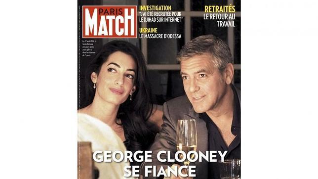 George Clooney celebra en la intimidad su compromiso con Amal Alamuddin