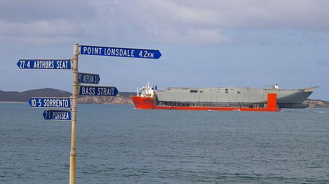 El buque «Canberra» construido para la Armada australiana