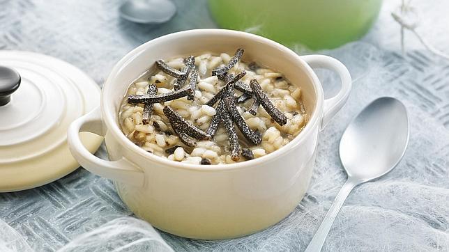 Risotto con trufa melanosporum