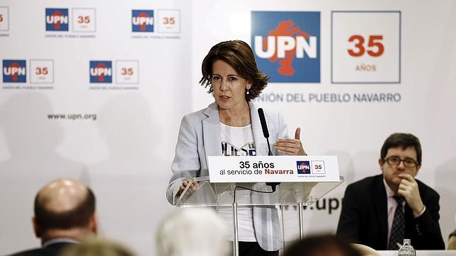 Barcina pide el voto «para aquel que mejor defienda Navarra, España y Europa»