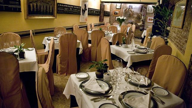 Uno de los rincones del restaurante «Viridiana»