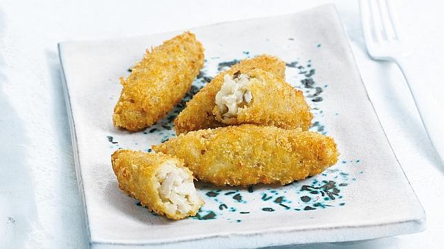 Croquetas de arroz y boletus