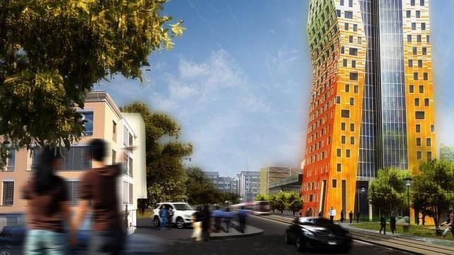 Una imagen del diseño exterior de la AZ Tower