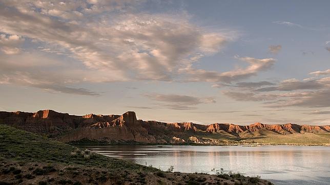 Panorámica al atardecer de las Barrancas de Burujón