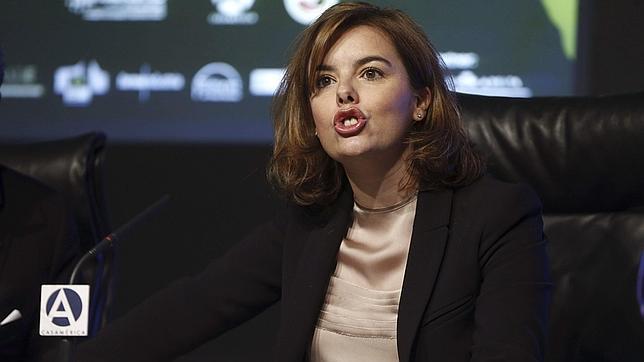 Sáenz de Santamaría le recuerda a IU que no «se puede reformar la Constitución incumpliéndola»