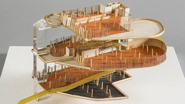 Carpenter Center for the Visual Arts, Cambridge, Massachusetts, 1959-1962. Maqueta preparatoria. 1960. Madera y cartón. Fundación Le Corbusier, París