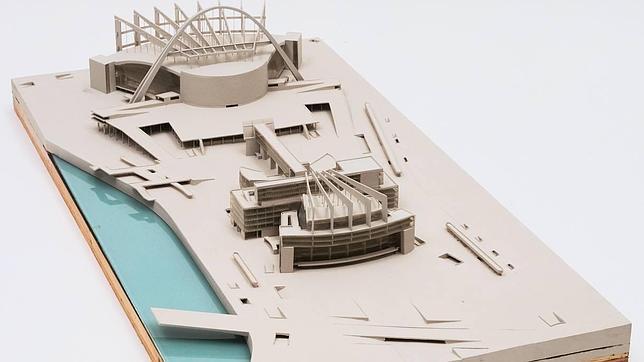 Maqueta de su proyecto para el Palacio de los Sóviets, Moscú, 1931-1932. MoMA.