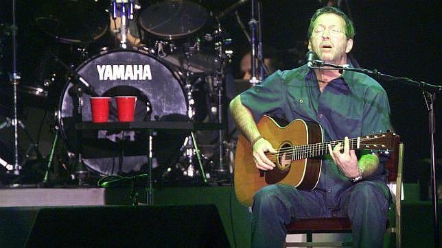 Eric Clapton, en su concierto del 22 de febrero de 2001 en el Palacio de los Deportes de la Comunidad de Madrid