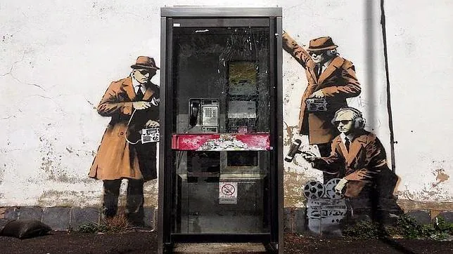 El grafiti de Bansky contra el espionaje podría ser retirado