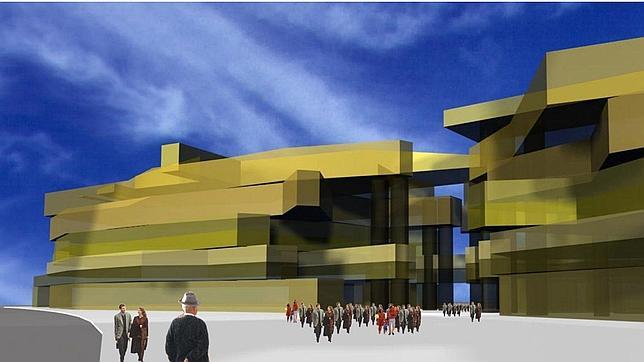 Fotomontaje del Coliseo de las Tres Culturas, cuyo proyecto nunca se ha realizado