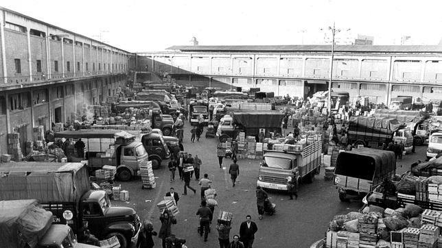 Mercado de Frutas de Legazpi, en los años 70