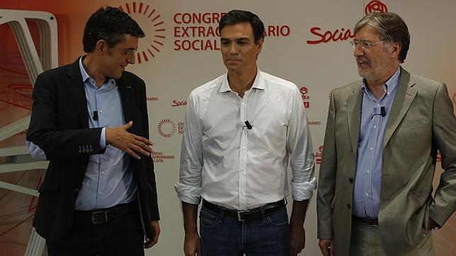 Los tres candidatos a liderar el PSOE polemizan por ser más de izquierdas