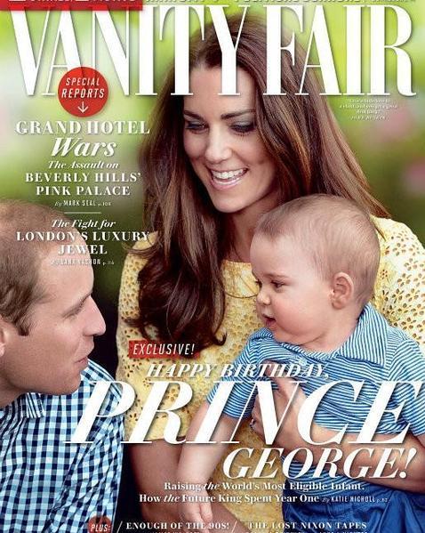 El primer cumpleaños del Príncipe Jorge, portada de «Vanity Fair»