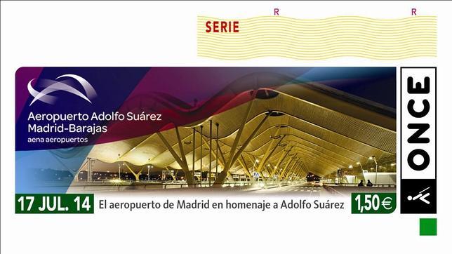 El Aeropuerto Adolfo Suárez-Madrid Barajas protagonizará el cupón de la Once