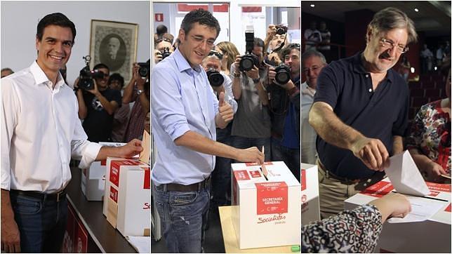 Sánchez, Madina y Tapias llaman a una alta participación en «un día histórico» para el PSOE