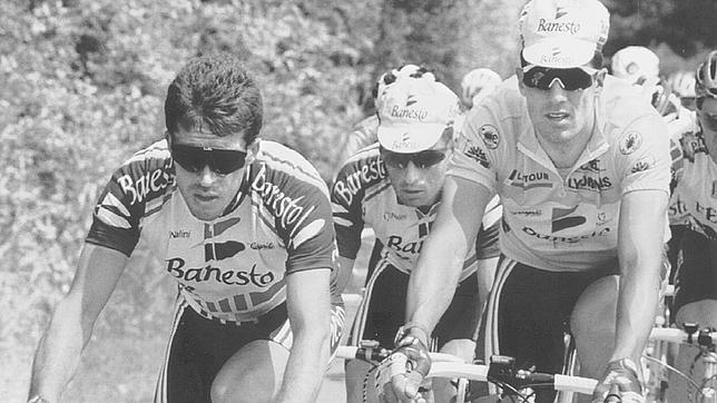Indurain, junto a Pedro Delgado