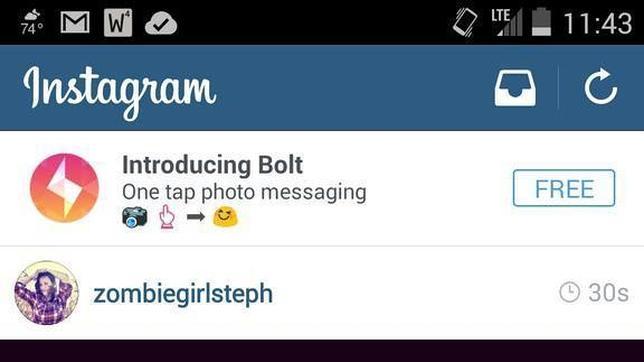 Bolt: el supuesto clon de Snapchat desarrollado por Instagram