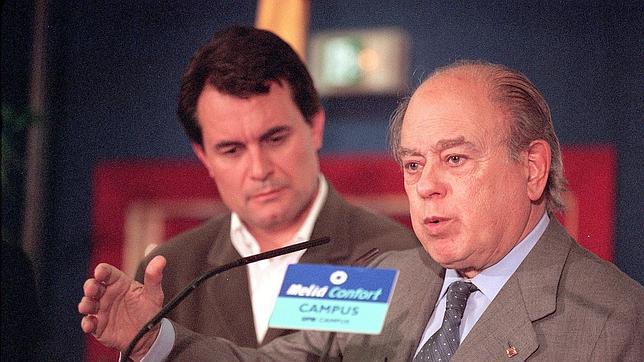 Mas y Pujol en un consejo de 2001 de Convergència Democrática