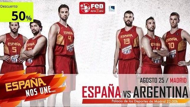 Anima a la selección española de baloncesto en Madrid por solo 15 euros