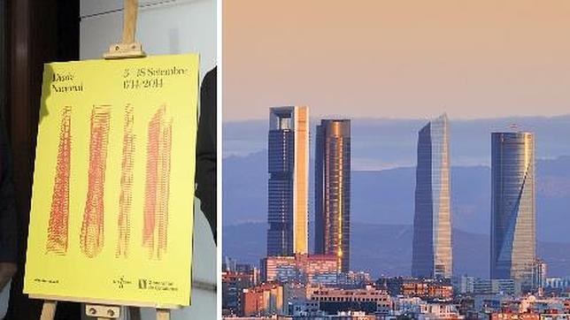 El cartel de la Diada «copia» a las cuatro torres de Madrid