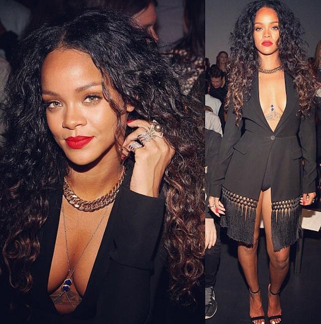 Rihanna olvida los pantalones en la semana de la moda de Nueva York