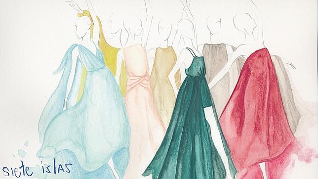 Boceto de «Siete Islas», la colección de Duyos