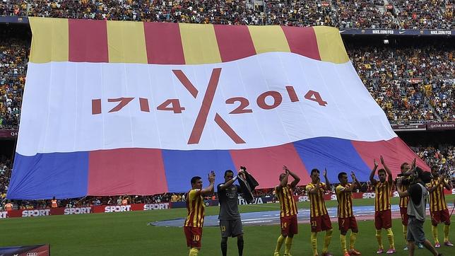 El Barça conmemora la caída de Barcelona en la Guerra de Sucesión
