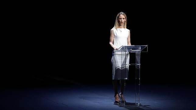 La portavoz de Libres e Iguales, Cayetana Álvarez de Toledo, durante el acto del pasado jueves