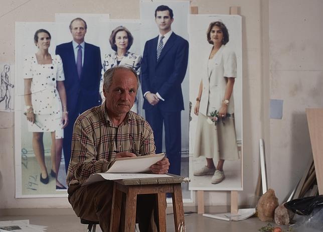 Antonio López: «Aún sigo pintando el retrato de la Familia de Juan Carlos I»
