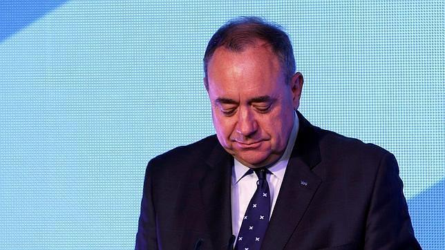 El líder del SNP, Alex Salmond, en su comparecencia pública tras conocerse los resultados de la votación