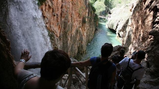 Uno de los rincones del interior del parque natural del Monasterio de Piedra