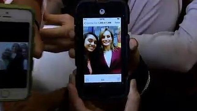 Un 'selfie' con la Reina al otro lado del charco