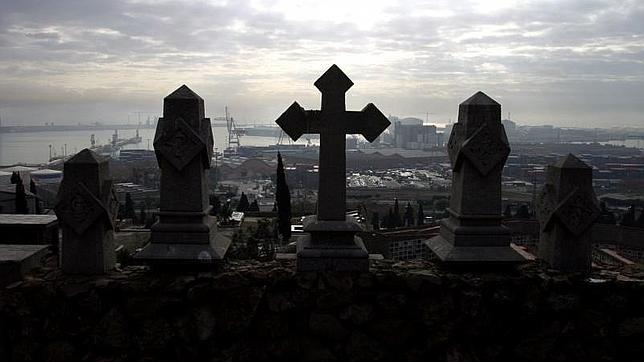 Vistas desde el cementerio de Montjuic, en Barcelona