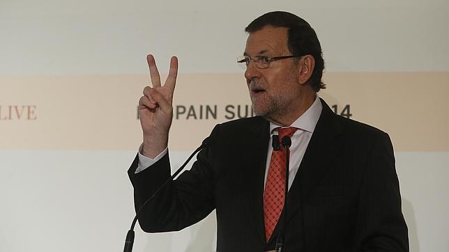 El presidente del Gobierno, Mariano Rajoy, el martes en una conferencia del «Financial Times»