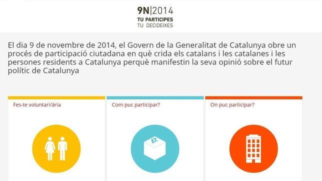 La Generalitat también ha reactivado la web de la consulta
