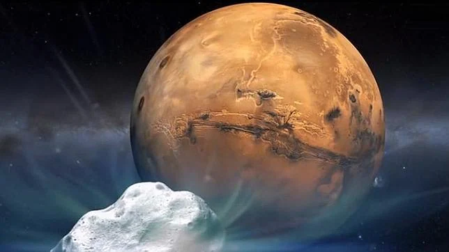 Un cometa rozará Marte mañana