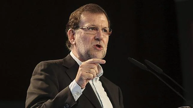 Rajoy, durante su intervención en la clausura de un acto con simpatizantes y militantes del PP en Almería