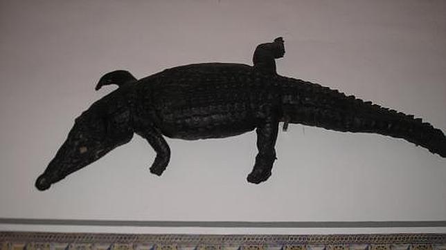 Imagen del caimán en la Iglesia del Patriarca