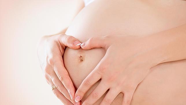 El ombligo de una embarazada