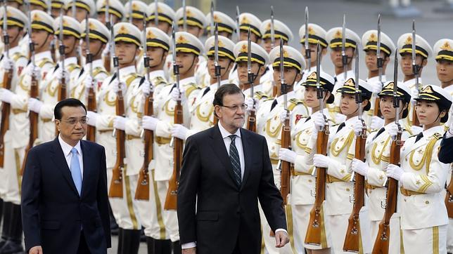 25 de septiembre de 2014: recepción en el país mandarín al mandatario llegado de España