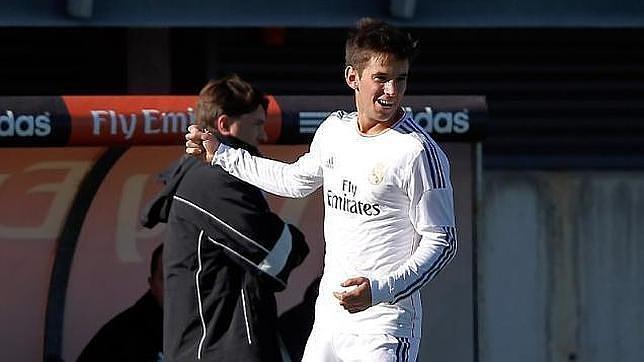 Álvaro Medrán, con la camiseta madridista